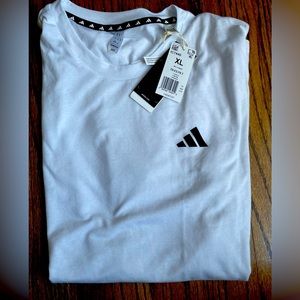 NWT MEN’s Adidas XL white t-shirt with black logo